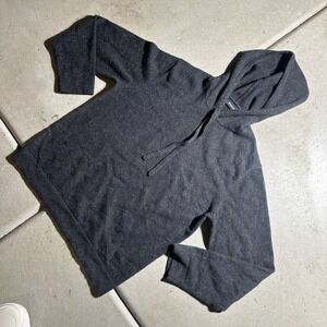 Naadam Cashmere Hoodie Womens Small Charcoal Gray Pullover Luxury Essential